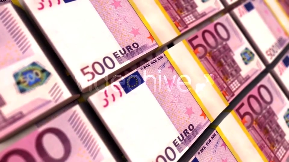500 Euro Stacks. Money Background Videohive 13812021 Motion Graphics Image 6