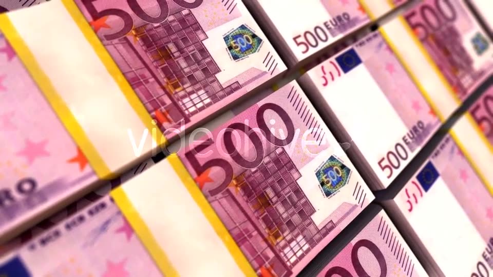 500 Euro Stacks. Money Background Videohive 13812021 Motion Graphics Image 9