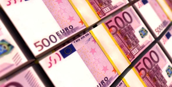 500 Euro Stacks. Money Background - 13812021 Videohive Download