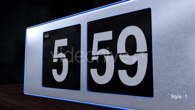6 A.M. Flip Alarm Clock Videohive 10040188 Motion Graphics Image 3