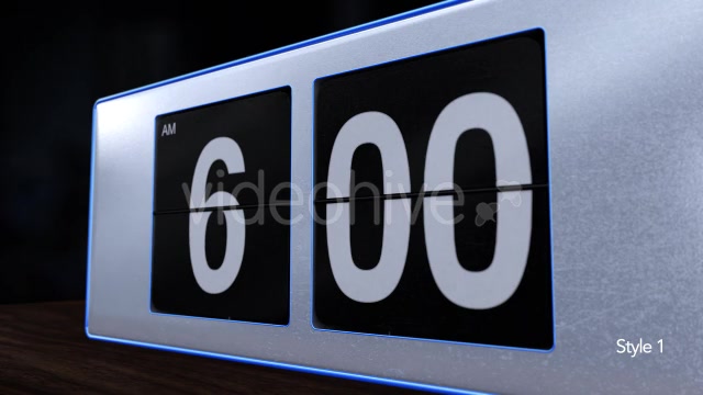 6 A.M. Flip Alarm Clock Videohive 10040188 Motion Graphics Image 5