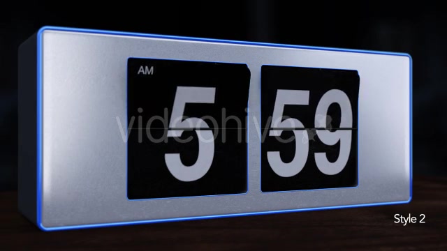 6 A.M. Flip Alarm Clock Videohive 10040188 Motion Graphics Image 8