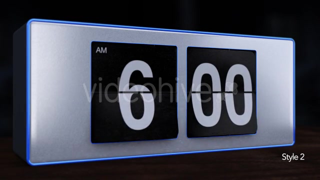 6 A.M. Flip Alarm Clock Videohive 10040188 Motion Graphics Image 9
