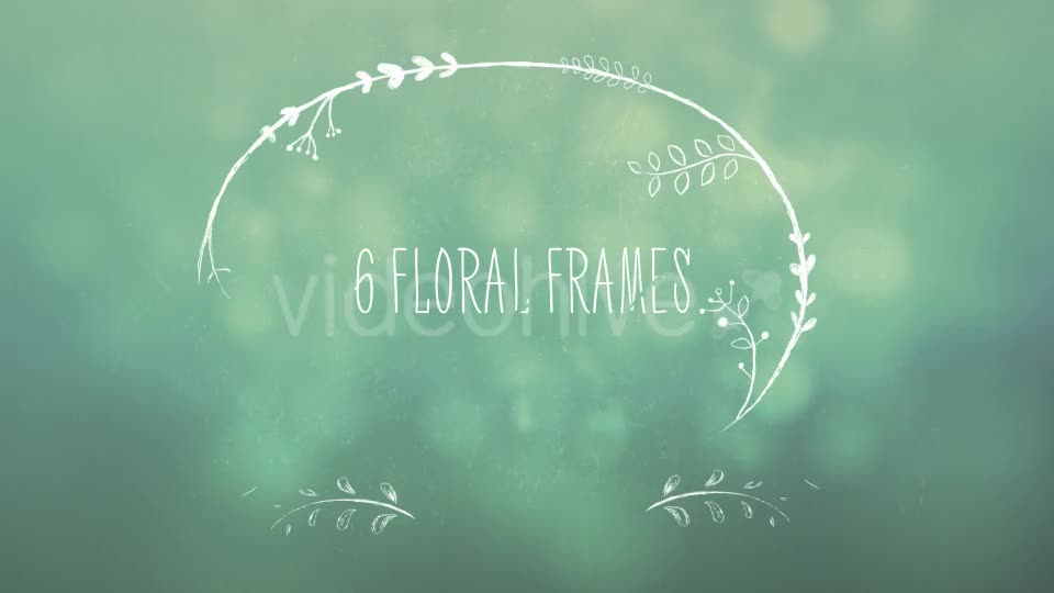 6 Floral Frames Videohive 19875277 Motion Graphics Image 1