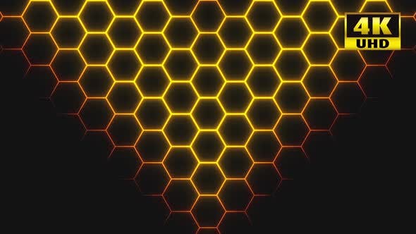 7 Glowy Honeycomb Pack 4k - 23630239 Videohive Download