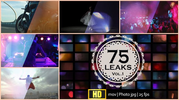 75 Real Light Leaks and Bokeh - Download Videohive 21446941