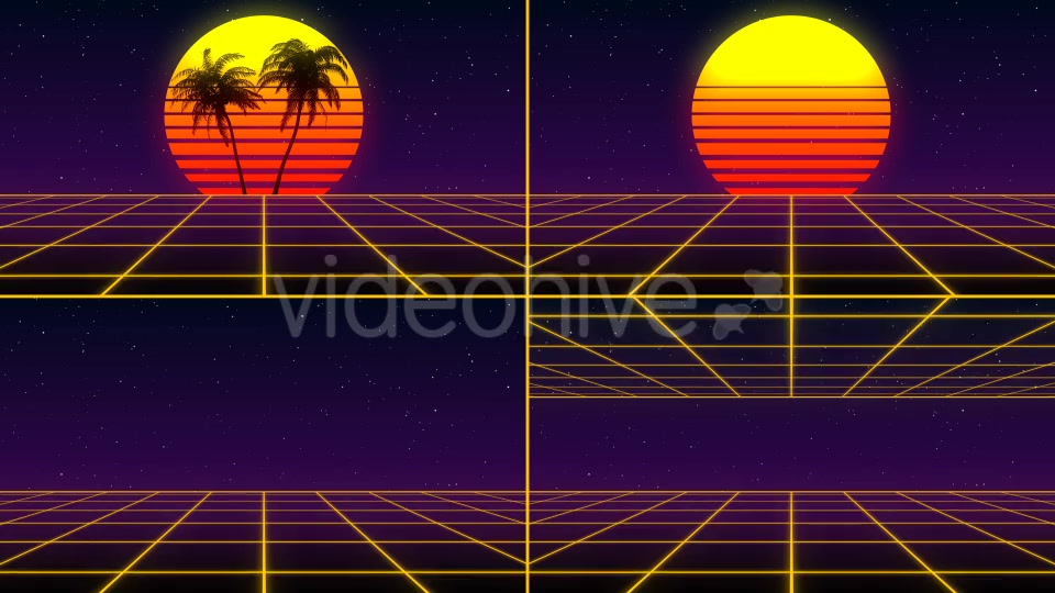 80s Retro Background Pack (Pack of 4) Videohive 21636990 Motion Graphics Image 4