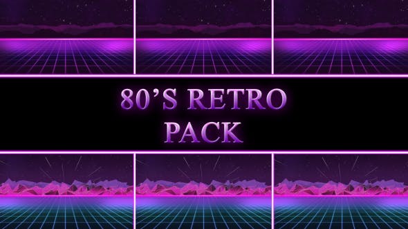 80s Retro Background Pack - Videohive 20621681 Download