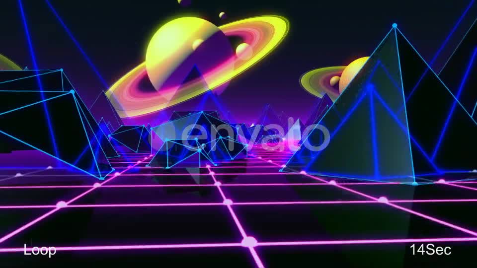 80s Retro Space Saturn V2 Videohive 21816642 Motion Graphics Image 1