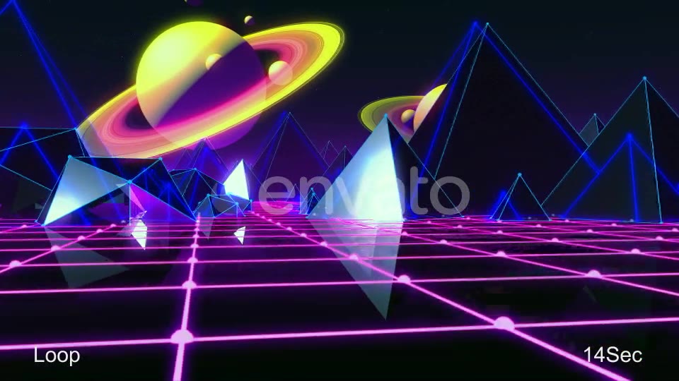 80s Retro Space Saturn V2 Videohive 21816642 Motion Graphics Image 3