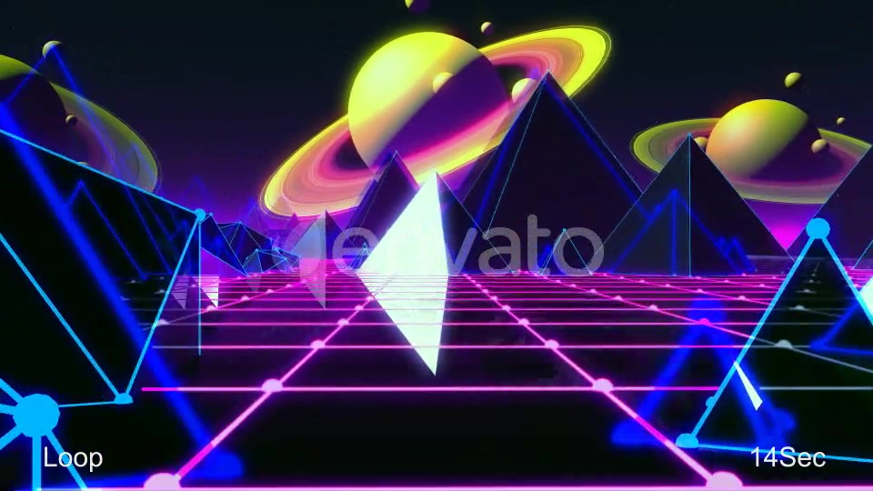 80s Retro Space Saturn V2 Videohive 21816642 Motion Graphics Image 4