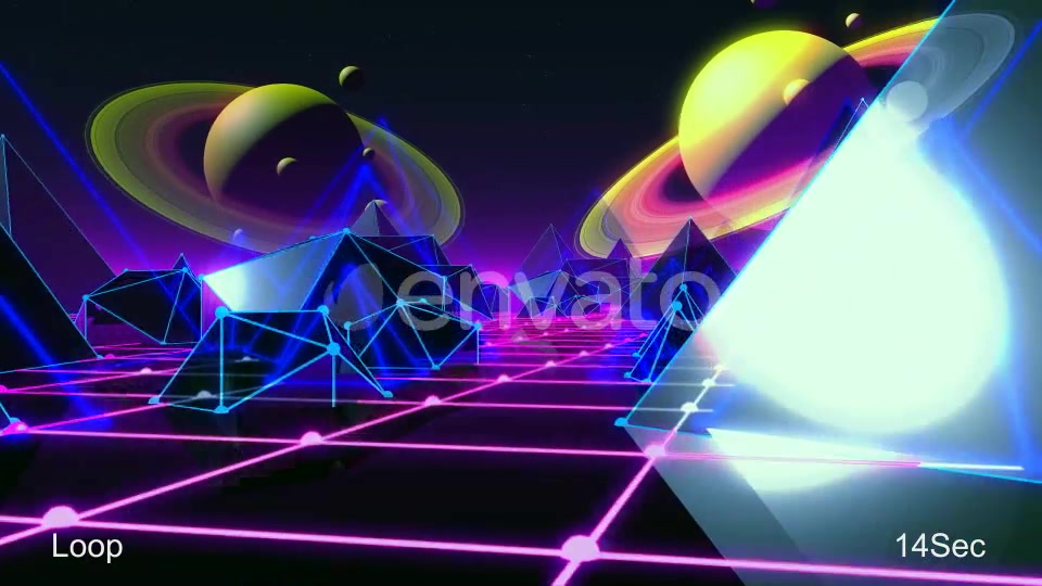 80s Retro Space Saturn V2 Videohive 21816642 Motion Graphics Image 6