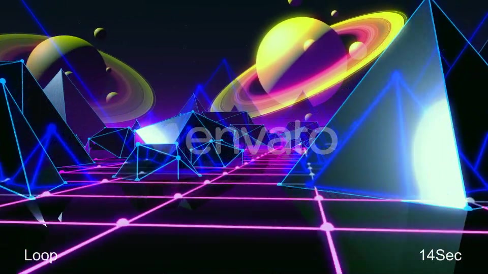 80s Retro Space Saturn V2 Videohive 21816642 Motion Graphics Image 7