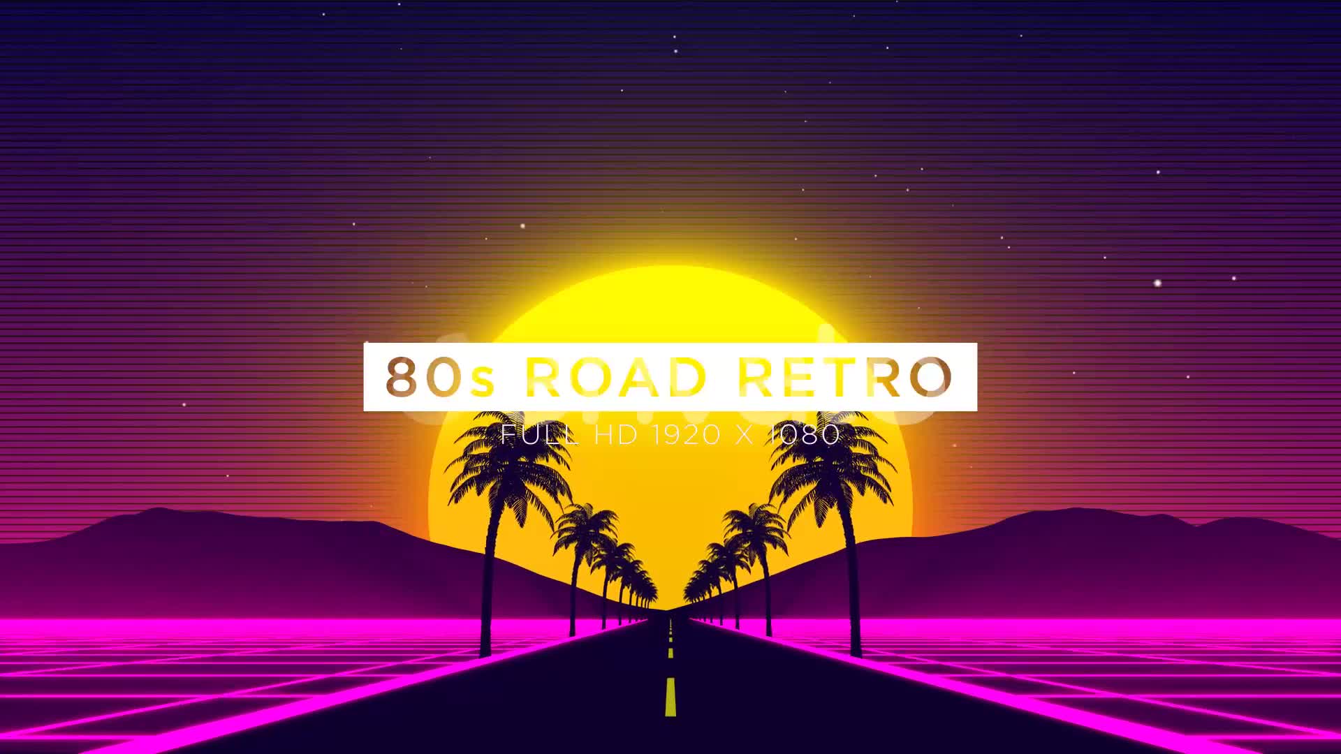 80s Road Retro VJ Loops Background Videohive 22346341 Motion Graphics Image 1