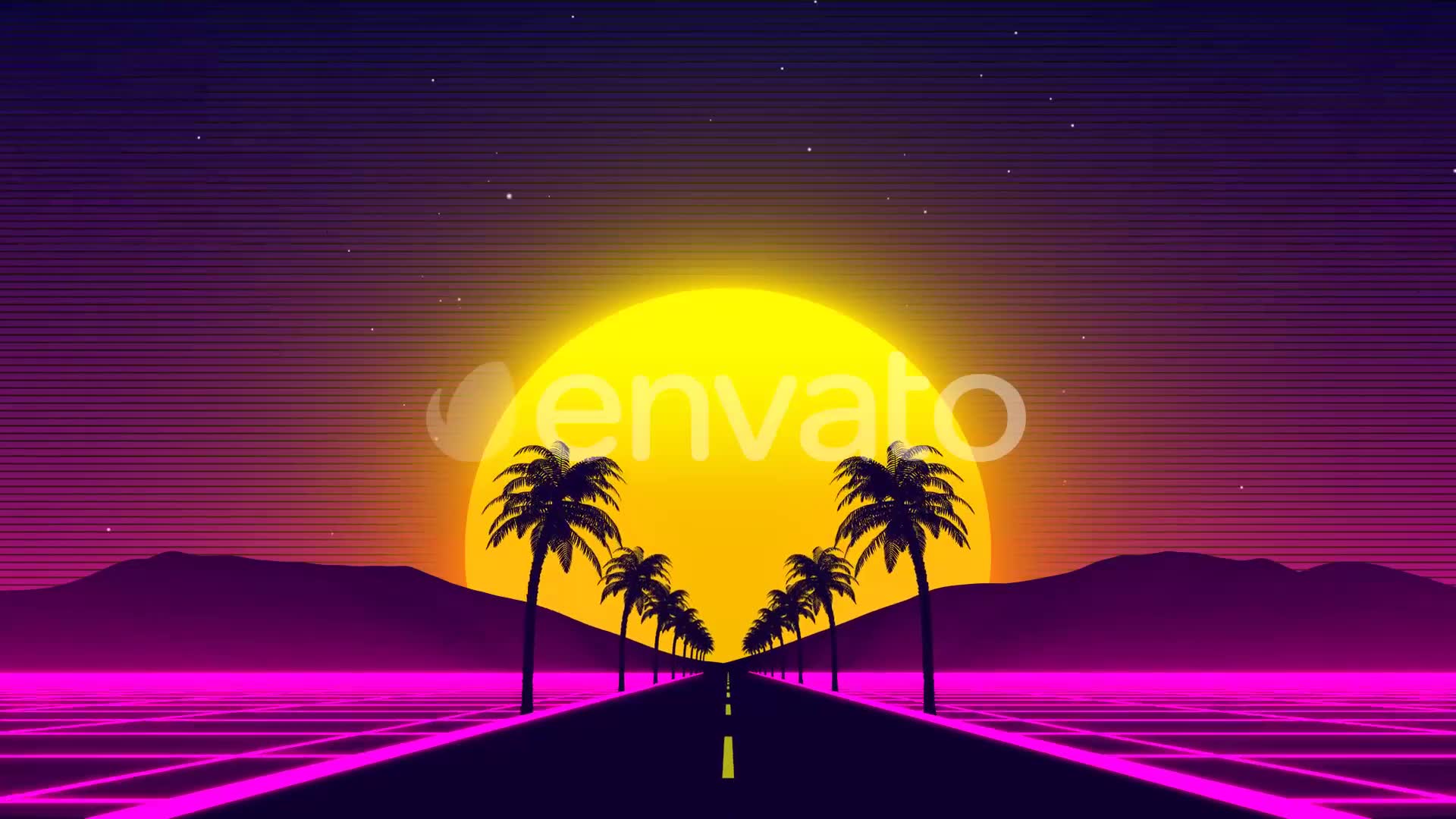 80s Road Retro VJ Loops Background Videohive 22346341 Motion Graphics Image 2