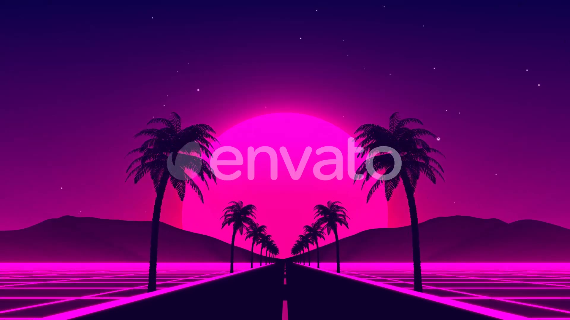 80s Road Retro VJ Loops Background Videohive 22346341 Motion Graphics Image 3