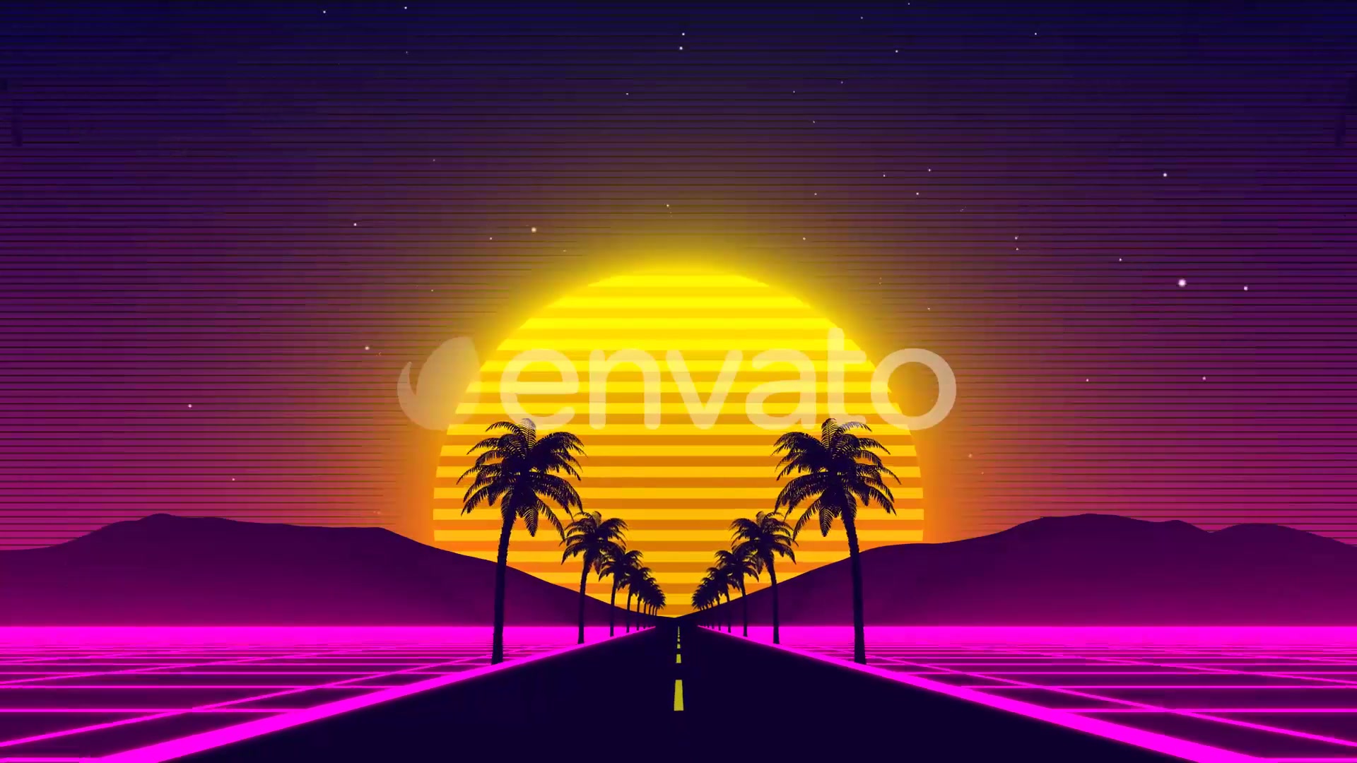 80s Road Retro VJ Loops Background Videohive 22346341 Motion Graphics Image 4