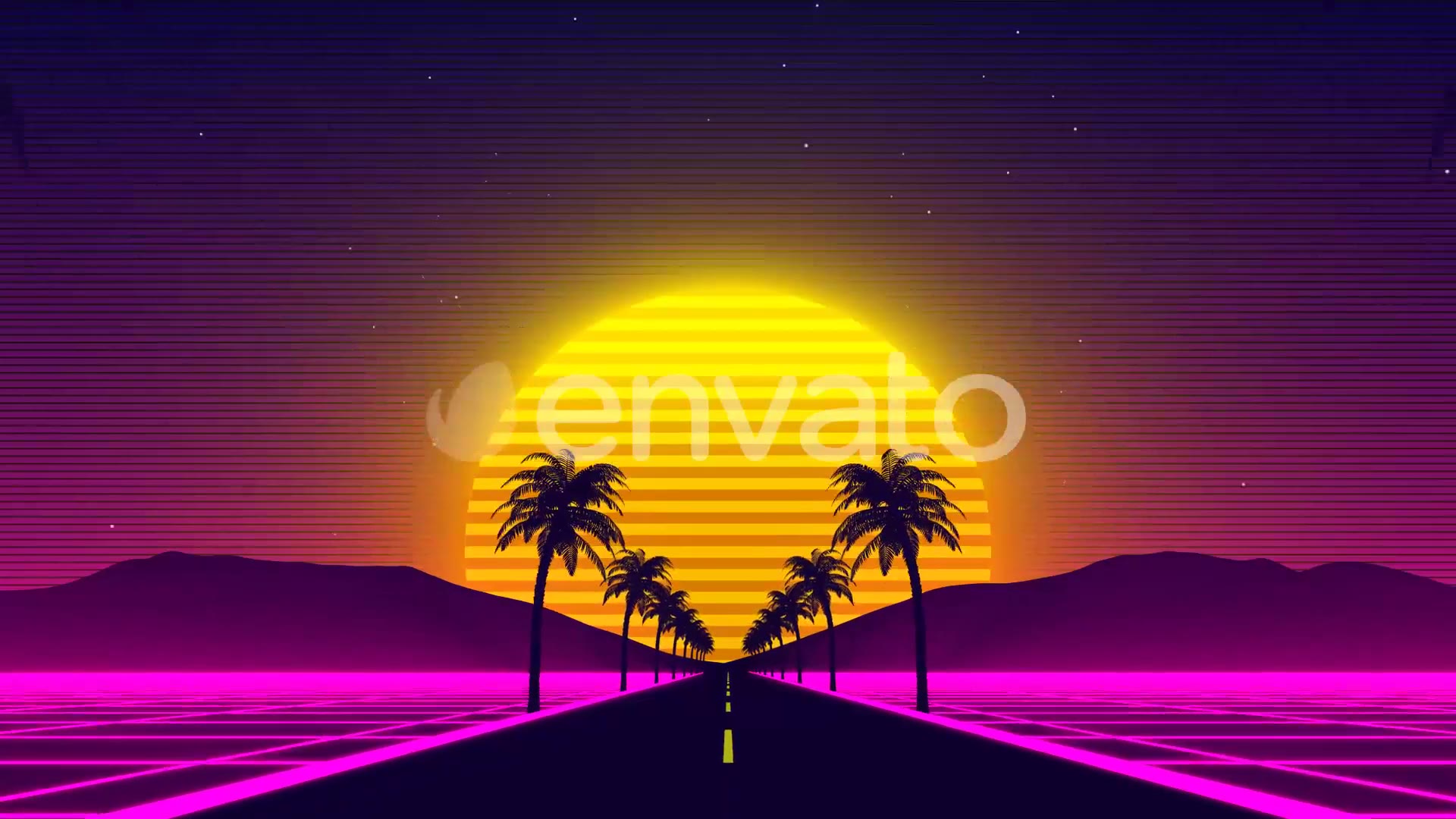 80s Road Retro VJ Loops Background Videohive 22346341 Motion Graphics Image 5