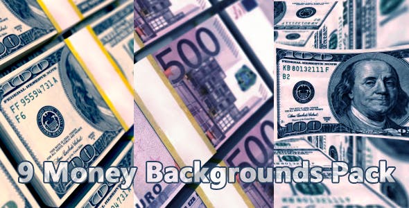 9 Money Backgrounds Pack - 13978154 Videohive Download