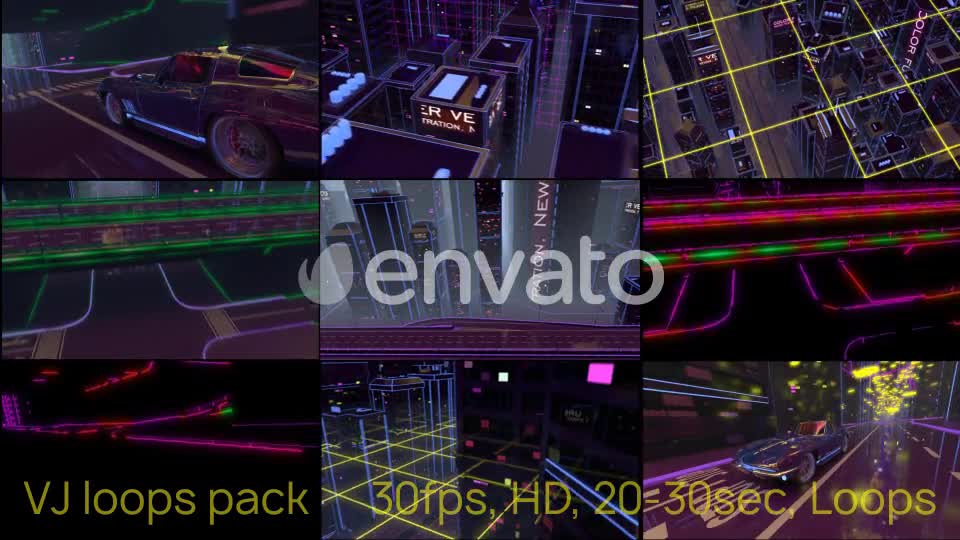 9 Retro Funk VJ Loops Pack Videohive 23458160 Motion Graphics Image 1