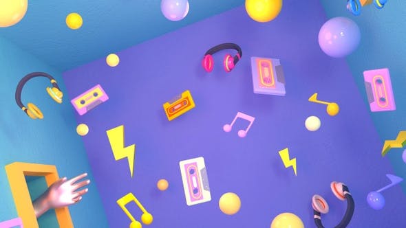 90s Hipster Music Room - 24577774 Download Videohive