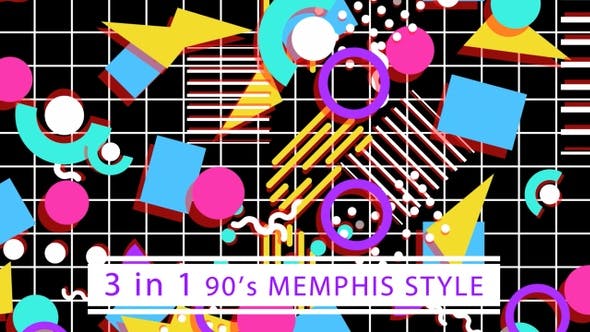 90s Memphis Style (Black) - Videohive 24093338 Download