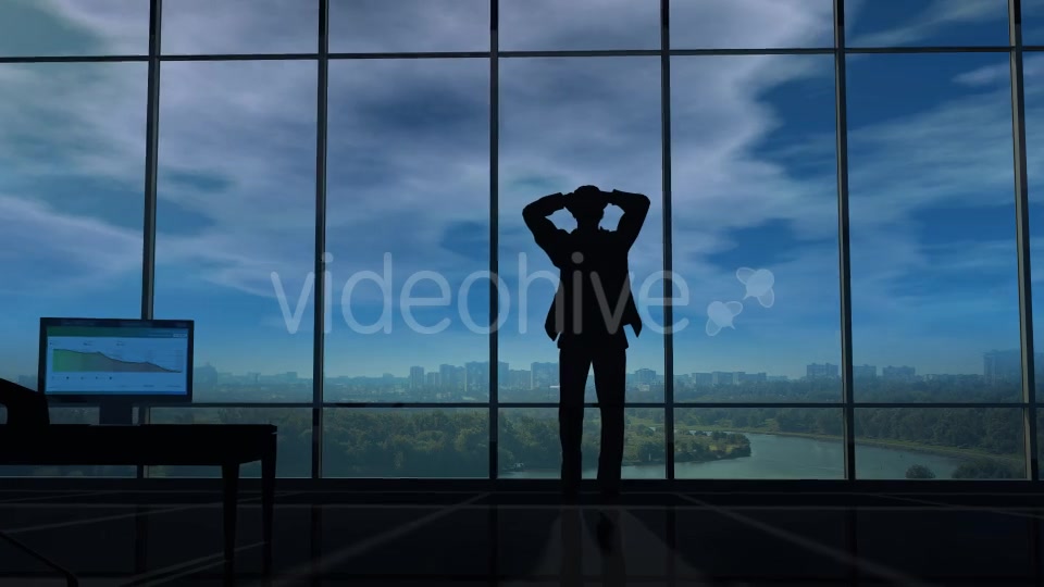 A Businessman Holds His Head When Thunder Clouds Gather Around Him Videohive 20524349 Motion Graphics Image 3