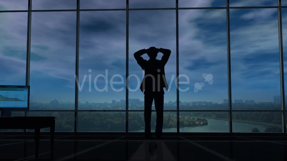 A Businessman Holds His Head When Thunder Clouds Gather Around Him Videohive 20524349 Motion Graphics Image 4