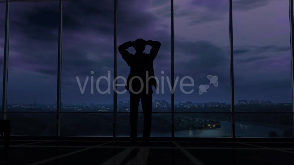 A Businessman Holds His Head When Thunder Clouds Gather Around Him Videohive 20524349 Motion Graphics Image 7