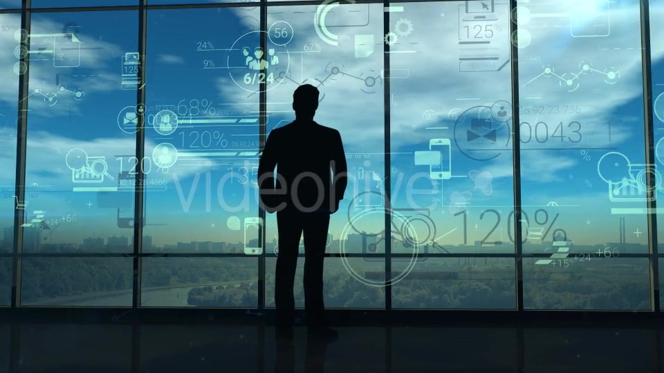 A Businessman Investigates A Lot Of Corporate Data Videohive 20833432 Motion Graphics Image 6