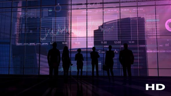 A Group Of Traders Monitors The State Of The Stock Exchange HD - 22811815 Download Videohive