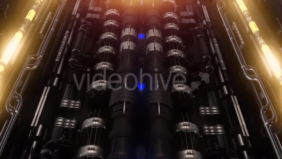 A Loop VJ Futuristic Tunnel of Pipes and Neon Lamps Videohive 19956032 Motion Graphics Image 2