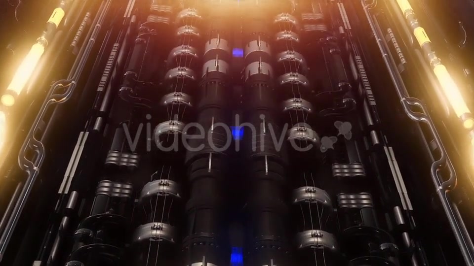 A Loop VJ Futuristic Tunnel of Pipes and Neon Lamps Videohive 19956032 Motion Graphics Image 3