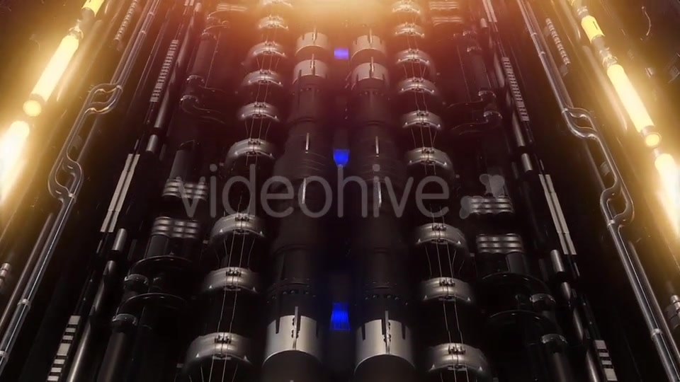 A Loop VJ Futuristic Tunnel of Pipes and Neon Lamps Videohive 19956032 Motion Graphics Image 5