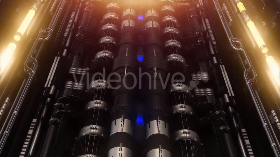 A Loop VJ Futuristic Tunnel of Pipes and Neon Lamps Videohive 19956032 Motion Graphics Image 6
