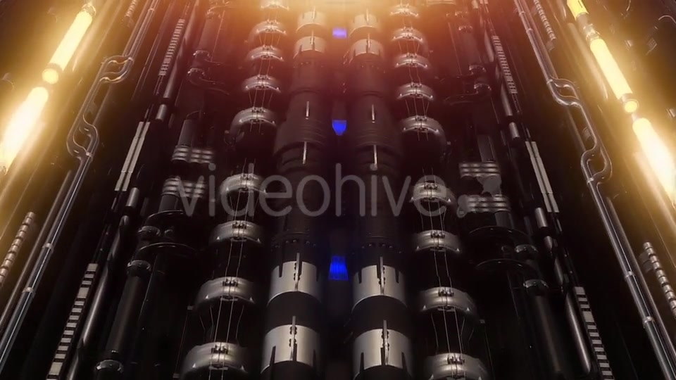 A Loop VJ Futuristic Tunnel of Pipes and Neon Lamps Videohive 19956032 Motion Graphics Image 7