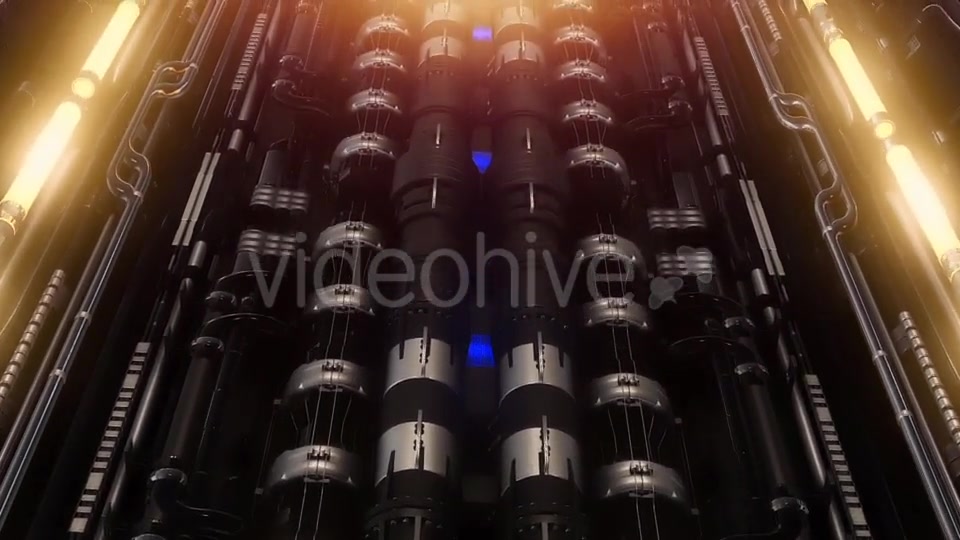 A Loop VJ Futuristic Tunnel of Pipes and Neon Lamps Videohive 19956032 Motion Graphics Image 8