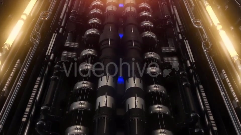 A Loop VJ Futuristic Tunnel of Pipes and Neon Lamps Videohive 19956032 Motion Graphics Image 9