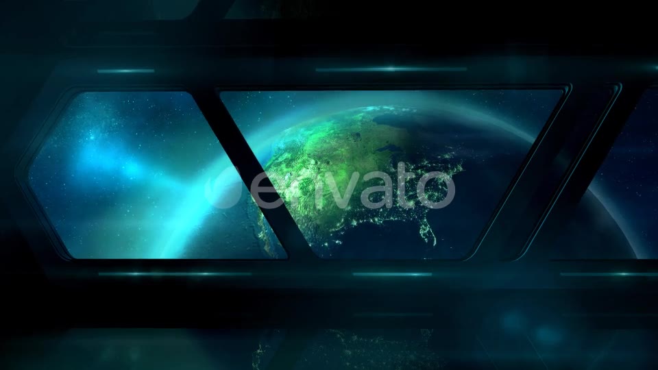 A Porthole Of A Ship Flying Up To Earth Videohive 22454972 Motion Graphics Image 2