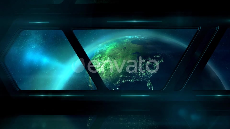 A Porthole Of A Ship Flying Up To Earth Videohive 22454972 Motion Graphics Image 3