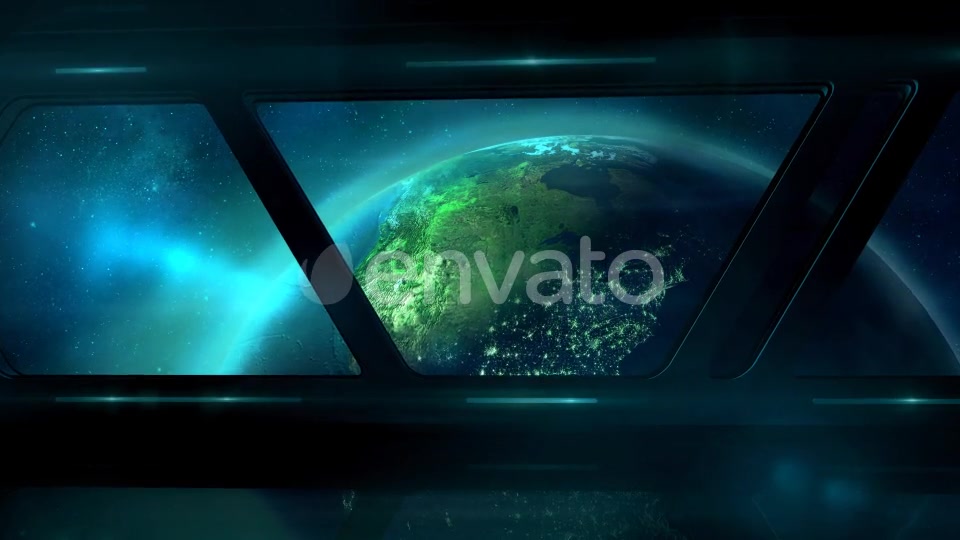 A Porthole Of A Ship Flying Up To Earth Videohive 22454972 Motion Graphics Image 5