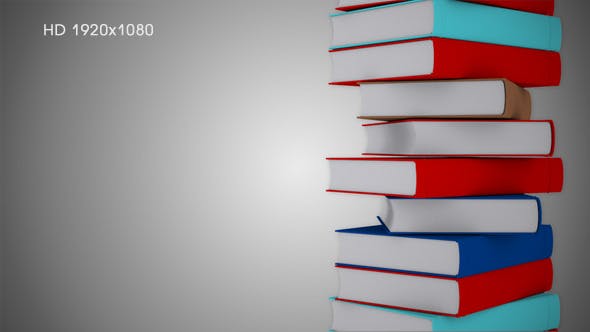 A Stack of Books Background 2 - Download 11793870 Videohive