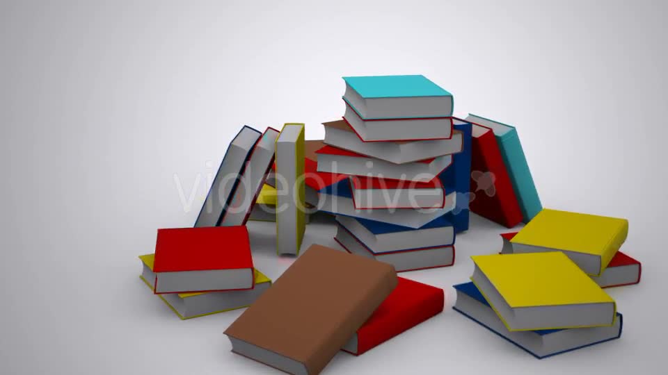 A Stack of Books Background Videohive 9818184 Motion Graphics Image 1