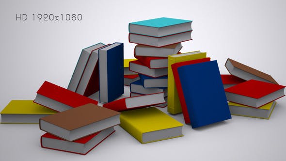 A Stack of Books Background - Videohive Download 9818184