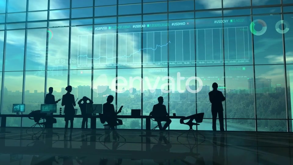 A Team Of Traders In Front Of Infographics HD Videohive 22811681 Motion Graphics Image 7
