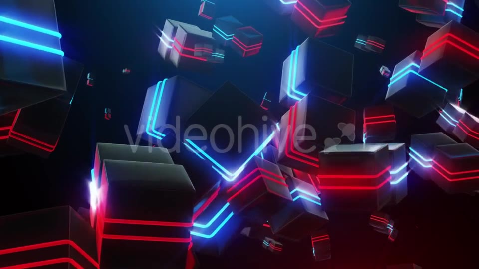 Abstract Blue and Red Neon Squares Videohive 19976369 Motion Graphics Image 2