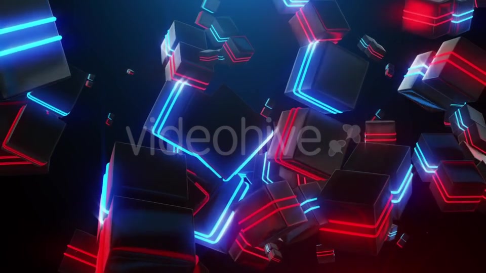 Abstract Blue and Red Neon Squares Videohive 19976369 Motion Graphics Image 3