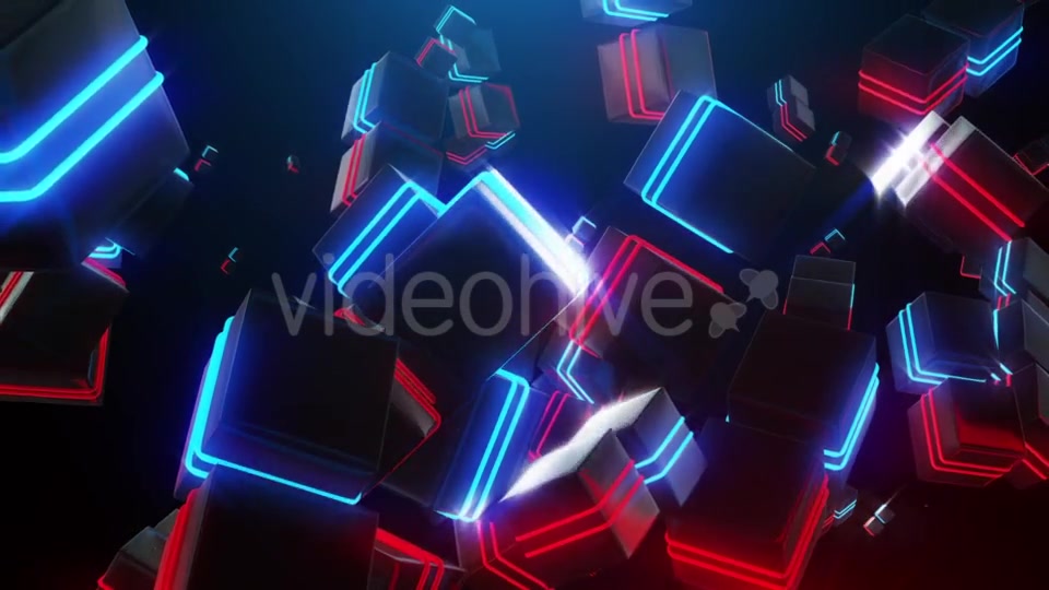 Abstract Blue and Red Neon Squares Videohive 19976369 Motion Graphics Image 4
