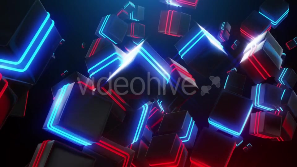 Abstract Blue and Red Neon Squares Videohive 19976369 Motion Graphics Image 5