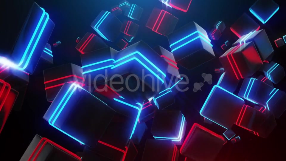 Abstract Blue and Red Neon Squares Videohive 19976369 Motion Graphics Image 6